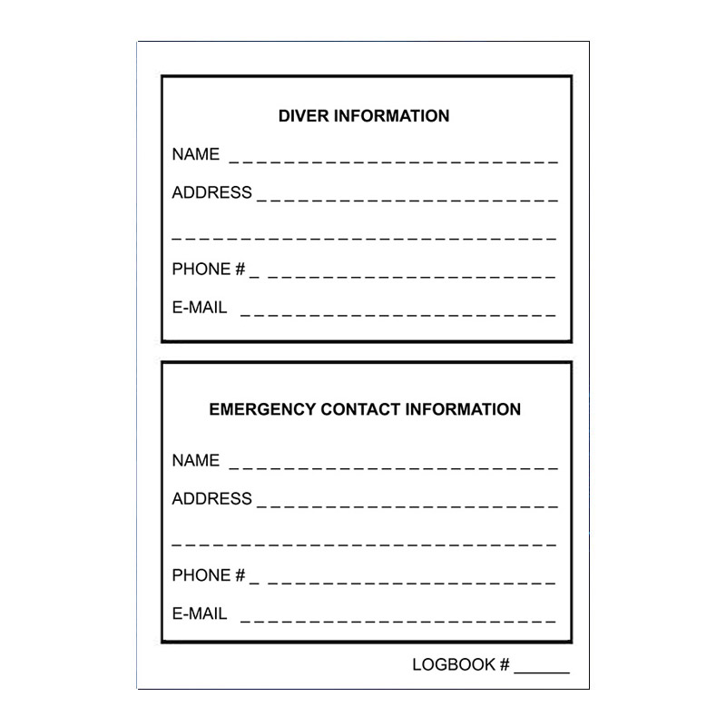 LOGBOOK SCUBA - JURNAL SCUFUNDARI | Echipament Scufundari | Accesorii